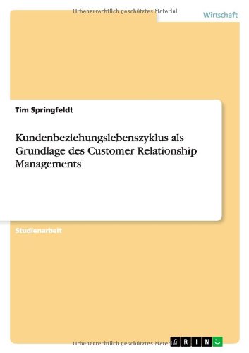 Kundenbeziehungslebenszyklus als Grundlage des Customer Relationship Managements