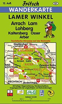 Lamer Winkel: Arrach, Lam, Lohberg, Kaitersberg, Osser, Arber (Fritsch Wanderkarten 1:35000)