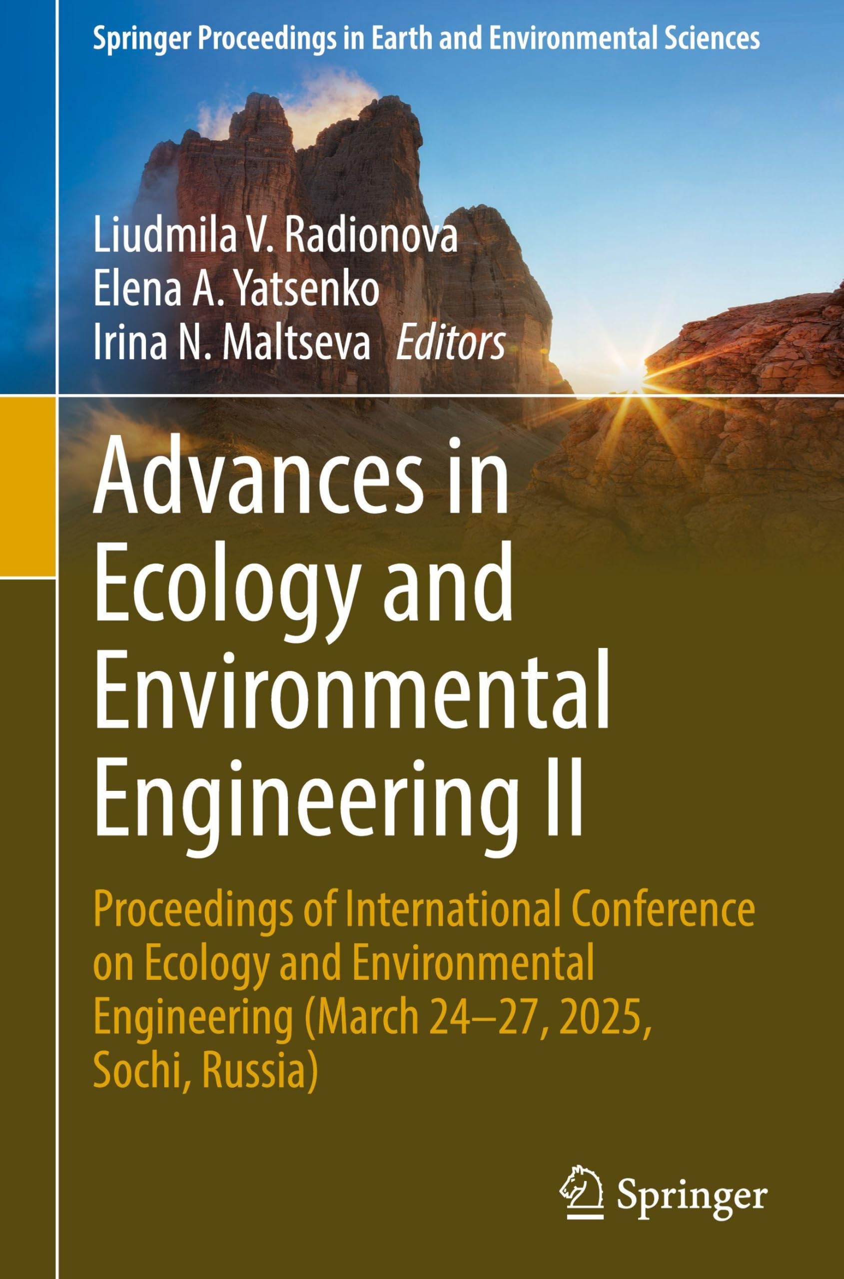 Advances in Ecology and Environmental Engineering II: Proceedings of International Conference on Ecology and Environmental Engineering (March 24–27, ... in Earth and Environmental Sciences)
