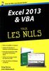 Excel 2013 et VBA pour les nuls