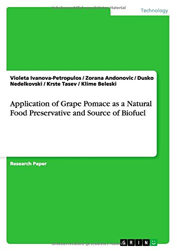 Application of Grape Pomace as a Natural Food Preservative and Source of Biofuel
