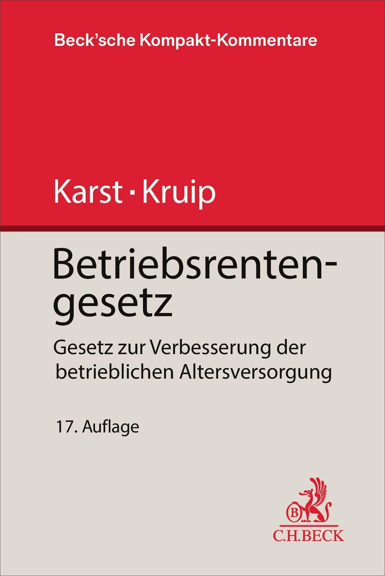 Betriebsrentengesetz. BetrAVG