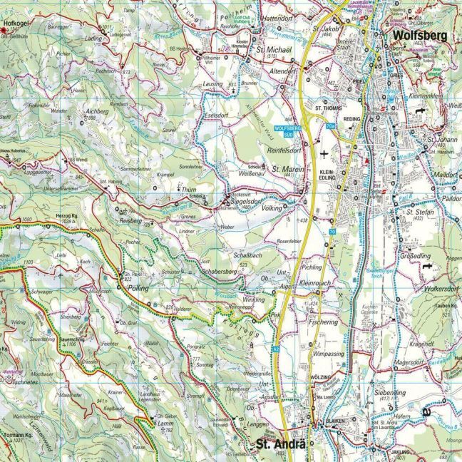 freytag & berndt Wanderkarte Saualpe, Region Lavanttal - Koralpe - Region Schilcherland 1:50.000