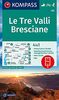 KOMPASS Wanderkarte Le Tre Valli Bresciane: 4in1 Wanderkarte 1:50000 mit Aktiv Guide und Detailkarten inklusive Karte zur offline Verwendung in der ... Skitouren. (KOMPASS-Wanderkarten, Band 103)