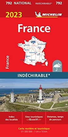Michelin Frankreich 2023 (widerstandsfähig): Straßen- und Tourismuskarte 1:1.000.000 (MICHELIN Nationalkarten) von MICHELIN | Buch | Zustand sehr gut