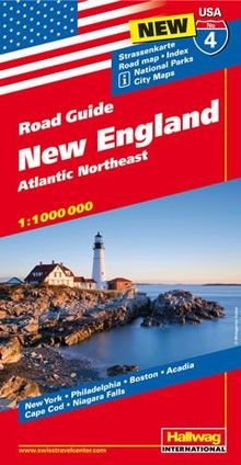 Hallwag USA Road Guide 04 New England 1 : 1.000.000: Atlantic Northeast (Hallwag Strassenkarten)