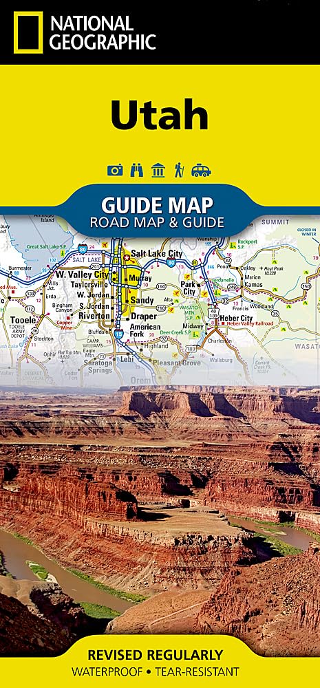 Utah: Topographische Karte (National Geographic Guide Map)