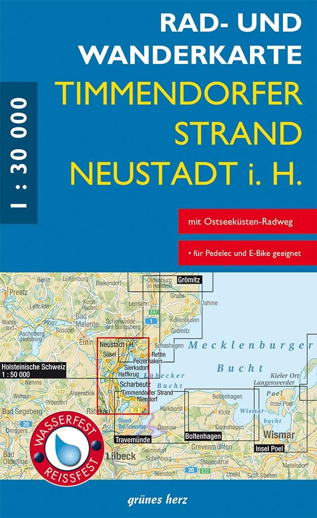Rad- und Wanderkarte Timmendorfer Strand, Neustadt i.H.: mit Ostseeküsten-Radweg