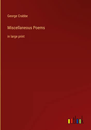 Miscellaneous Poems: in large print