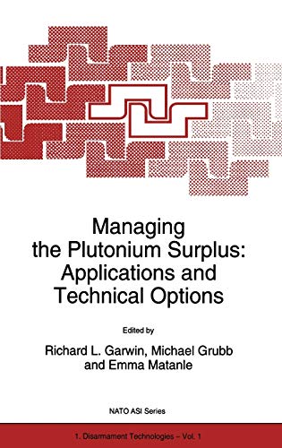 Managing the Plutonium Surplus: Applications and Technical Options (NATO Science Partnership Subseries: 1, 1, Band 1)