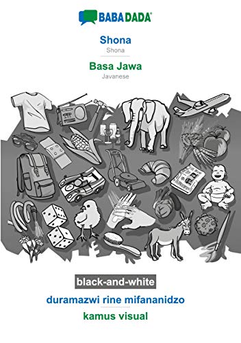 BABADADA black-and-white, Shona - Basa Jawa, duramazwi rine mifananidzo - kamus visual: Shona - Javanese, visual dictionary