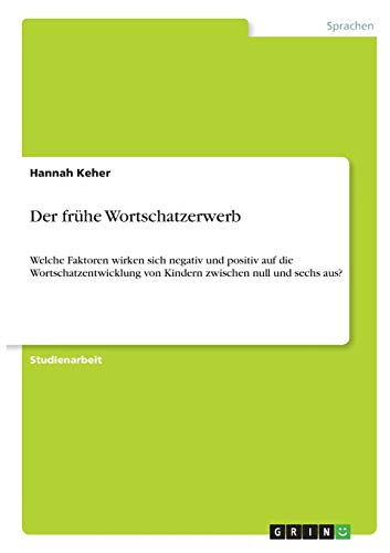 Der frühe Wortschatzerwerb: Welche Faktoren wirken sich negativ und positiv auf die Wortschatzentwicklung von Kindern zwischen null und sechs aus?
