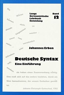 Deutsche Syntax: Einführung (Germanistische Lehrbuchsammlung)