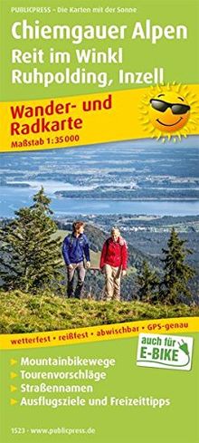 Chiemgauer Alpen, Reit im Winkl, Ruhpolding, Inzell: Wander- und Radkarte mit Ausflugszielen & Freizeittipps, wetterfest, reißfest, abwischbar, GPS-genau. 1:35000 (Wander- und Radkarte / WuRK)