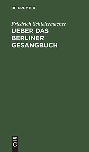 Ueber das Berliner Gesangbuch: Ein Schreiben an Bischof Dr. Ritsch in Stettin