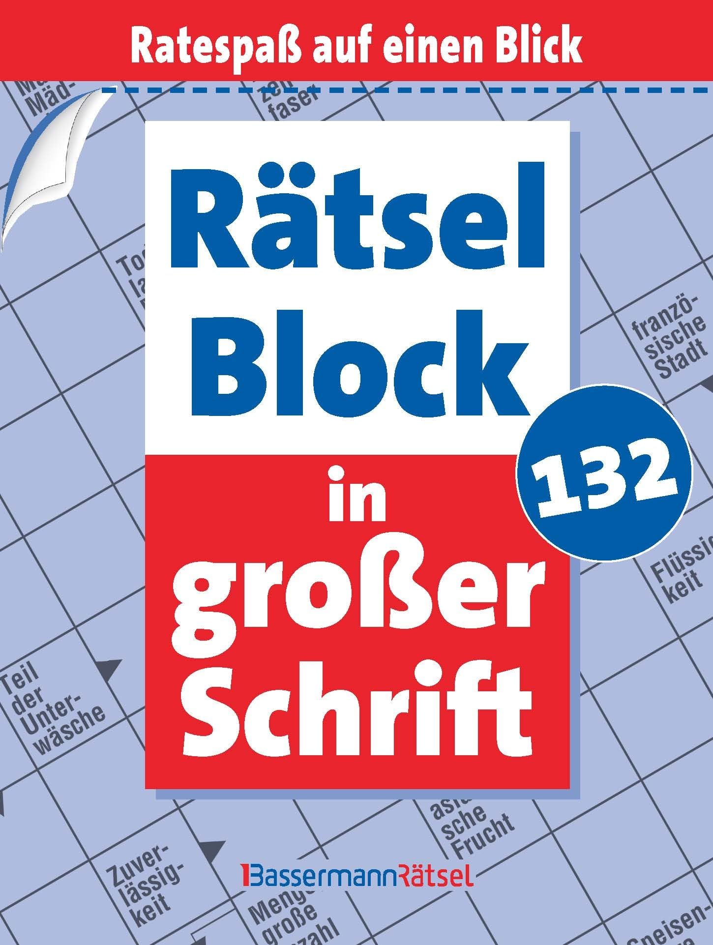 Rätselblock in großer Schrift 132 (5 Exemplare à 2,99 €)