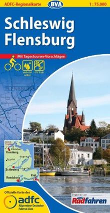 ADFC-Regionalkarte Schleswig Flensburg mit Tagestouren-Vorschlägen, 1:75.000, reiß- und wetterfest, GPS-Tracks Download (ADFC-Regionalkarte 1:75000)