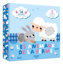 Les animaux de la ferme : avec 14 matières à découvrir