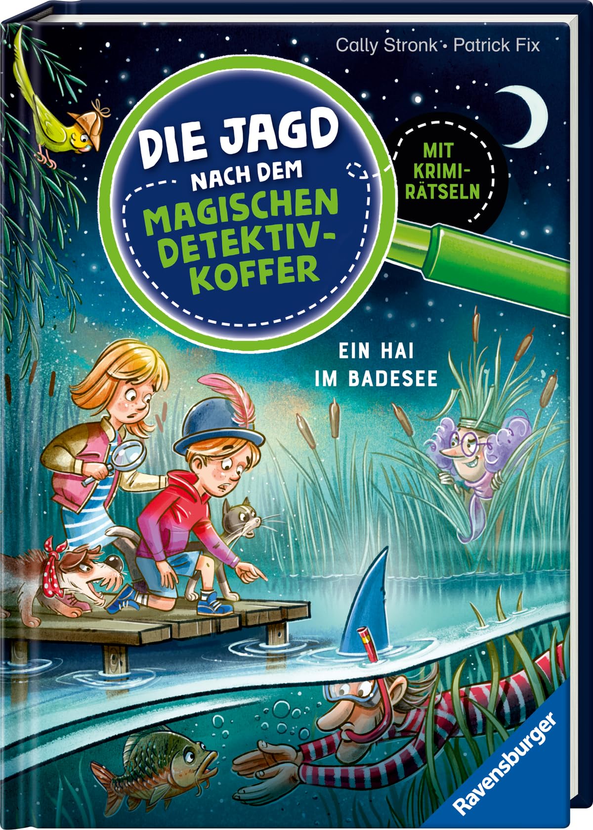 Stronk, Cally: Die Jagd nach dem magischen Detektivkoffer 8: Ein Hai im Badesee. Erstlesebuch ab 7 Jahren für Jungen und Mädchen - Lesenlernen mit Krimirätseln