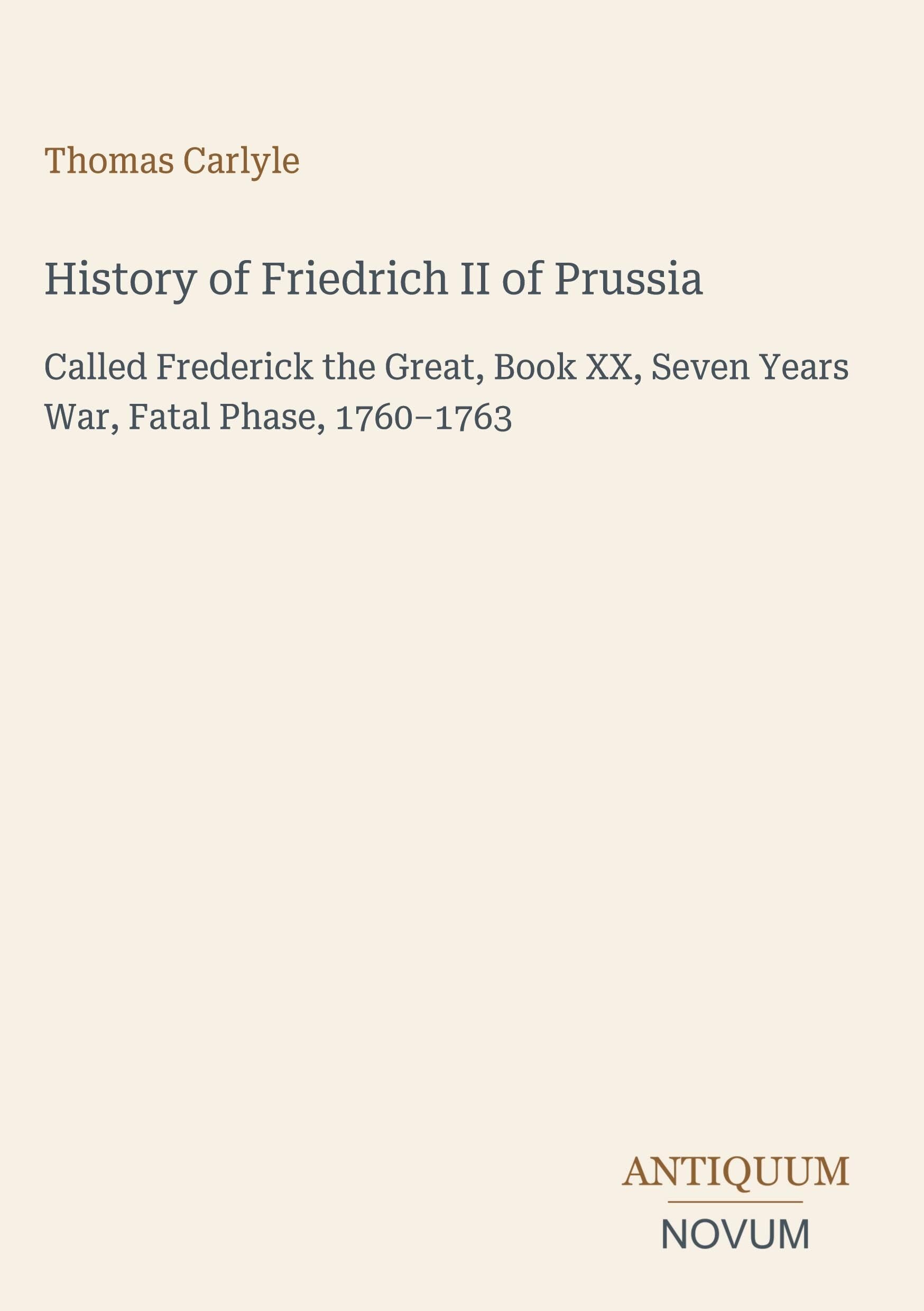 History of Friedrich II of Prussia