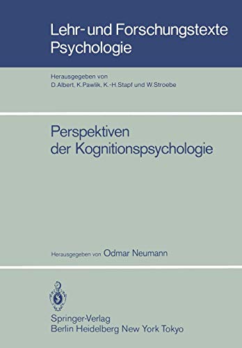Perspektiven der Kognitionspsychologie (Lehr- und Forschungstexte Psychologie, 15, Band 15)