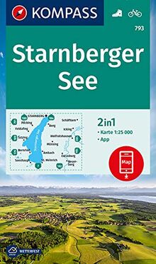 KOMPASS Wanderkarte Starnberger See: Wander- und Radkarte mit Aktiv Guide. GPS-genau. 1:25000 (KOMPASS-Wanderkarten, Band 793)