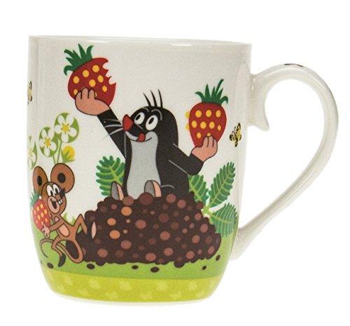 Kindertasse Der kleine Maulwurf Erdbeere: Geschenktasse aus Porzellan
