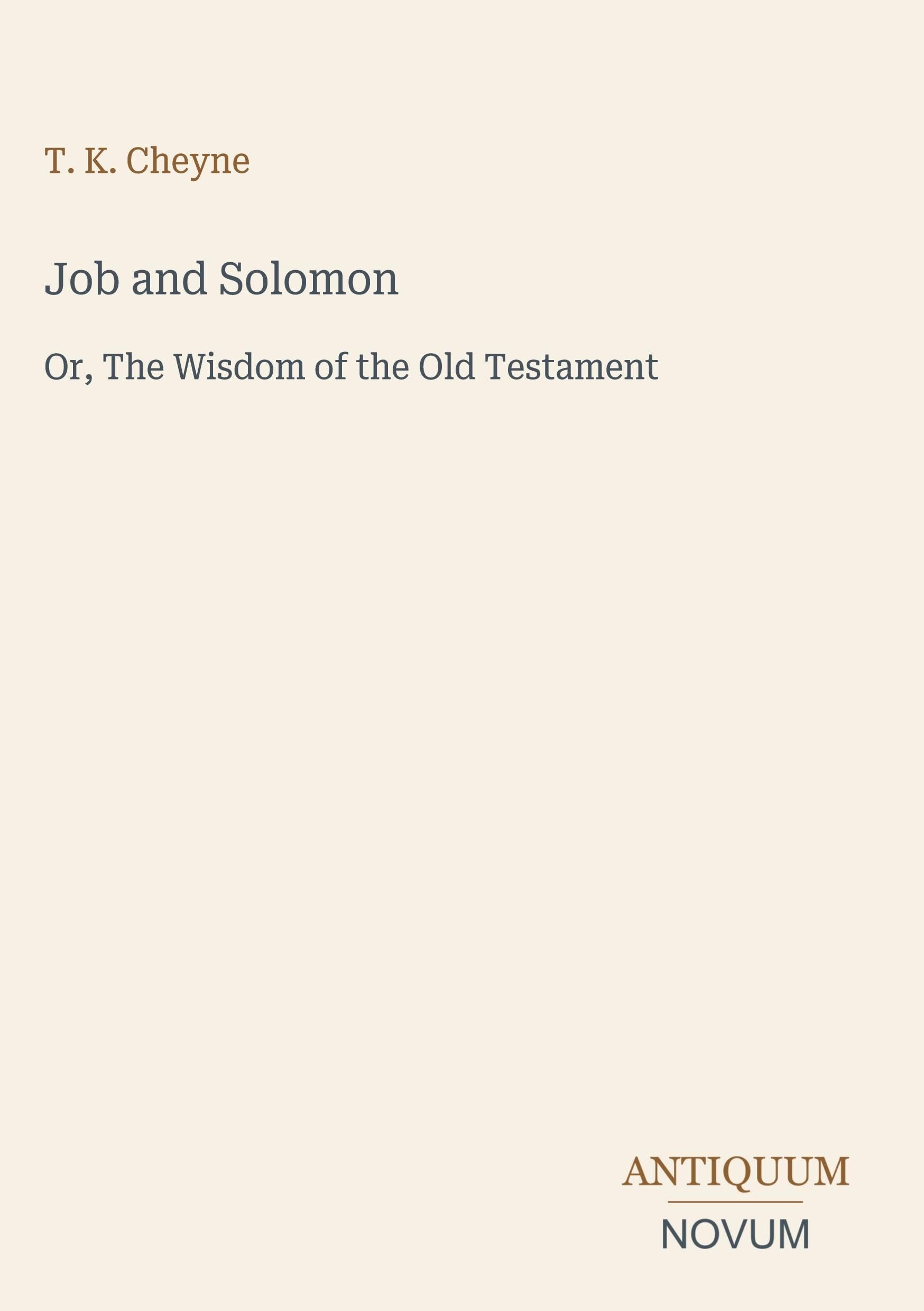Job and Solomon