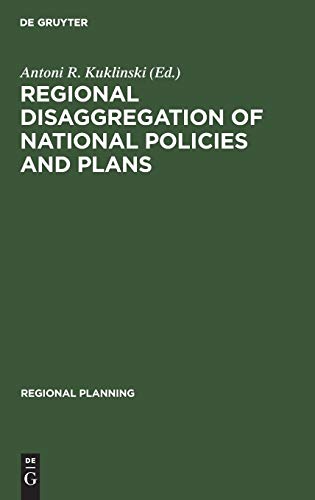 Regional disaggregation of national policies and plans (Regional Planning, 8)