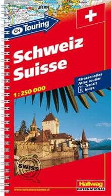 Hallwag Strassenatlanten, Schweiz, CH Touring