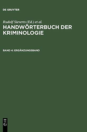 Ergänzungsband (Handwörterbuch der Kriminologie)