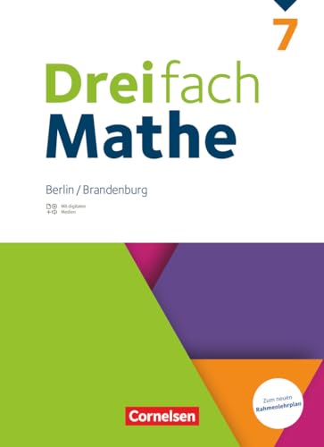 Dreifach Mathe 7. Schuljahr - Berlin und Brandenburg - Schulbuch mit digitalen Hilfen, Erklärfilmen und Wortvertonungen - Neuware