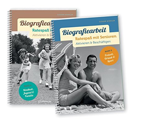 Biografiearbeit - Ratespaß mit Senioren, 2 Bde. im Set: Band 4: Kindheit, Jugend & Familie, Bd 5: Freizeit, Urlaub & Sport