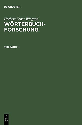 Wörterbuchforschung, Tl.1