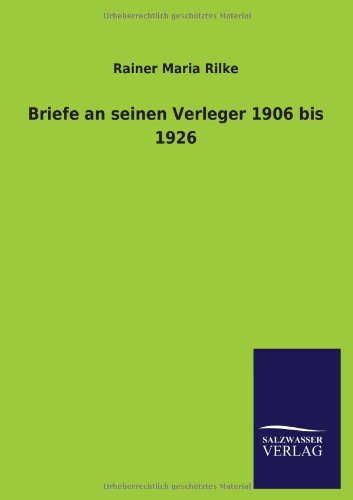 Briefe an seinen Verleger 1906 bis 1926