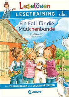 Leselöwen Lesetraining 2. Klasse - Ein Fall für die Mädchenbande: mit Silbenfärbung und großem Rätselteil - Erstlesebuch zum Lesenüben mit Rätseln für Kinder ab 7 Jahren