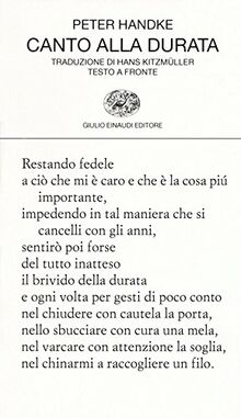 Canto alla durata. Testo tedesco a fronte (Collezione di poesia, Band 438)