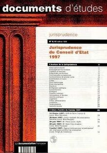 DE 6.10 JURISPRUDENCE CONSEIL D'ETAT 1997