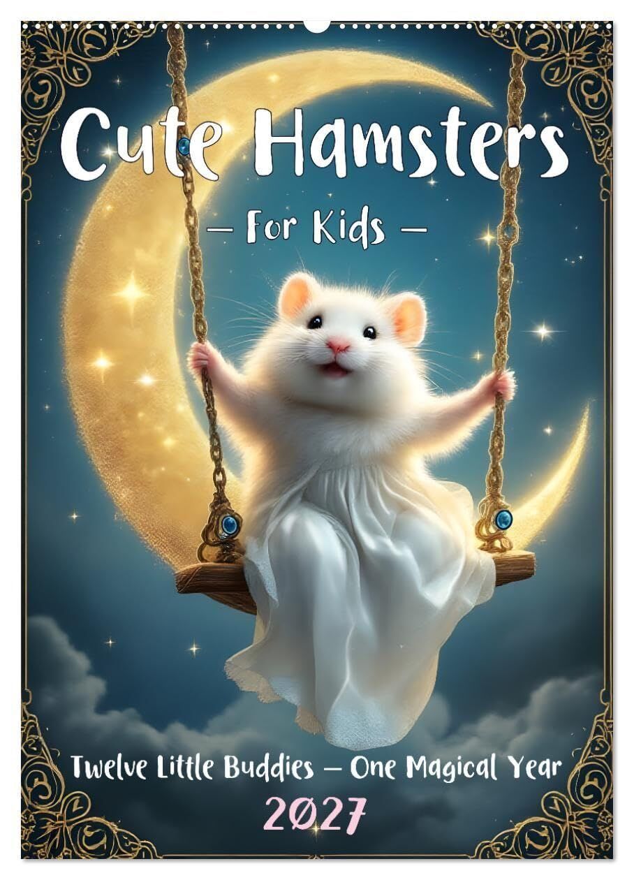 Cute Hamsters - For Kids - (Wall Calendar 2027 DIN A2 portrait), CALVENDO 12 Month Wall Calendar