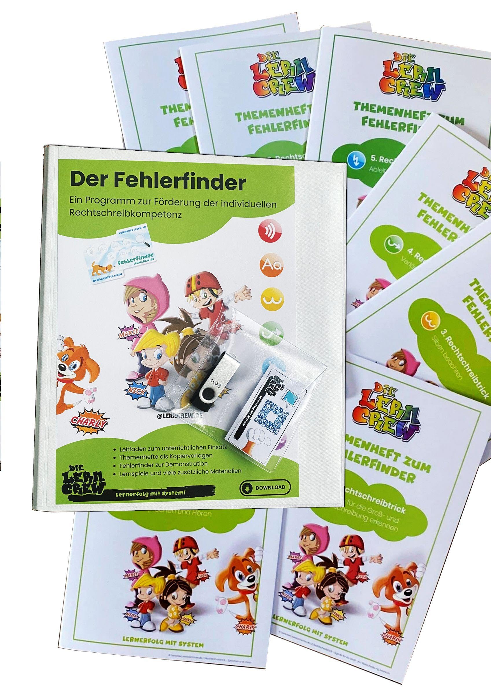 Die Lerncrew: Der Fehlerfinder - Lehrerhandreichung: Ein Programm zur Förderung der individuellen Rechtschreibkompetenz (1. bis 4. Klasse)