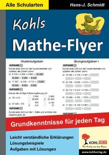 Kohls Mathe-Flyer: Grundkenntnisse für jeden Tag