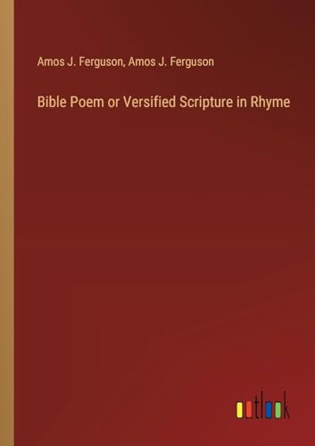 Bible Poem or Versified Scripture in Rhyme