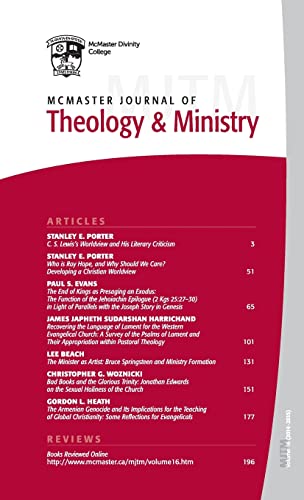 McMaster Journal of Theology and Ministry: Volume 16, 2014-2015