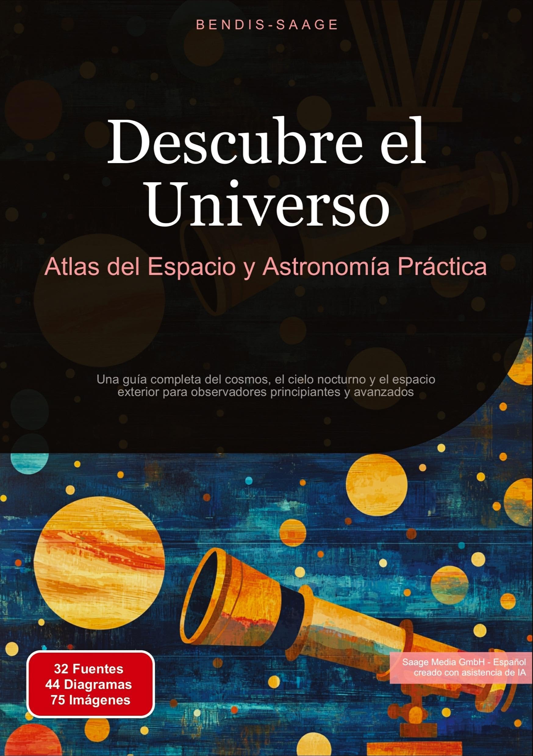 Descubre el Universo: Atlas del Espacio y Astronomía Práctica: Una guía completa del cosmos, el cielo nocturno y el espacio exterior para observadores principiantes y avanzados
