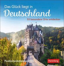 Das Glück liegt in Deutschland Postkartenkalender 2024: Wochenkalender mit 53 Postkarten, 53 besondere Orte entdecken