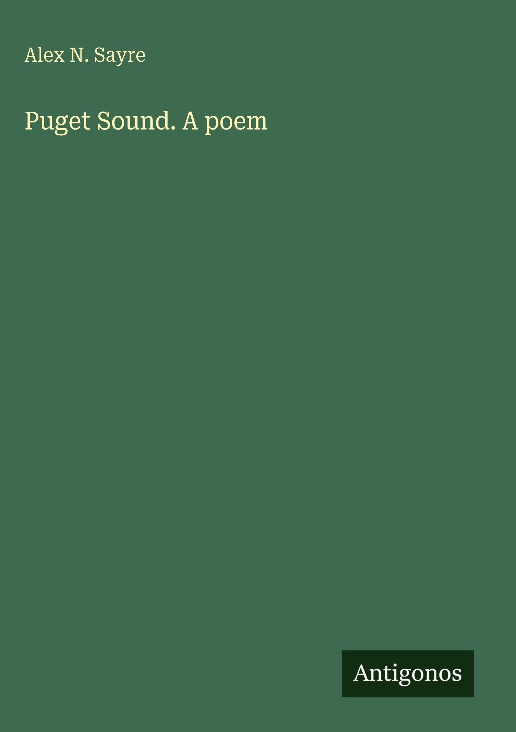 Puget Sound. A poem