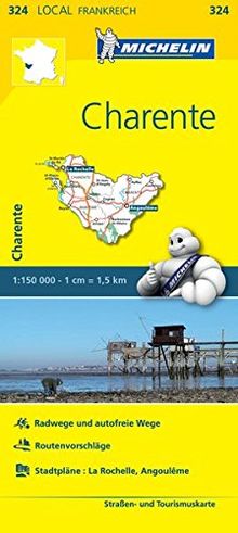 Michelin Charente: Straßen- und Tourismuskarte 1:150.000 (MICHELIN Localkarten)