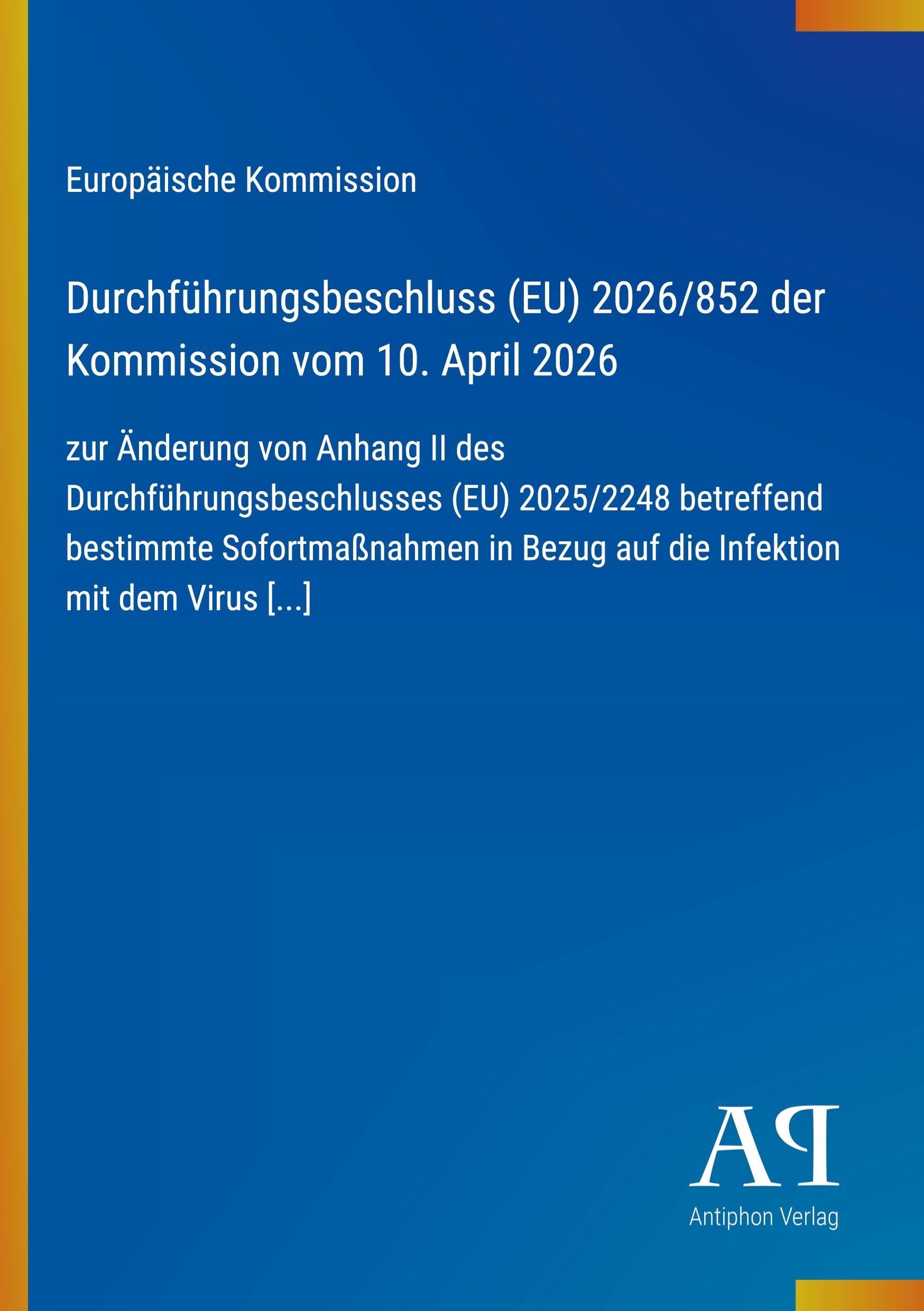 Durchführungsbeschluss (EU) 2026/852 der Kommission vom 10. April 2026