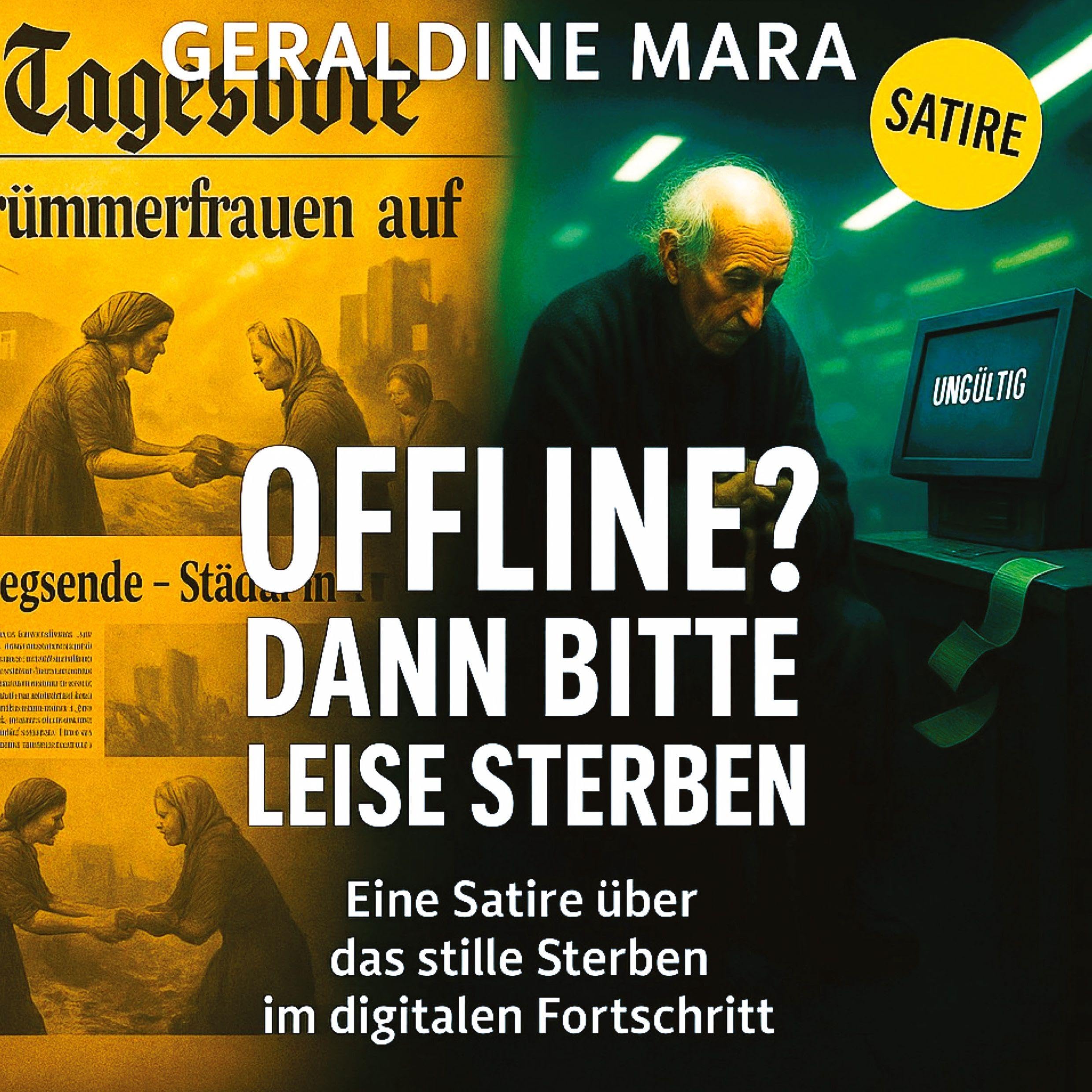 Offline? Dann bitte leise sterben: Eine Satire über das stille Sterben im digitalen Fortschritt