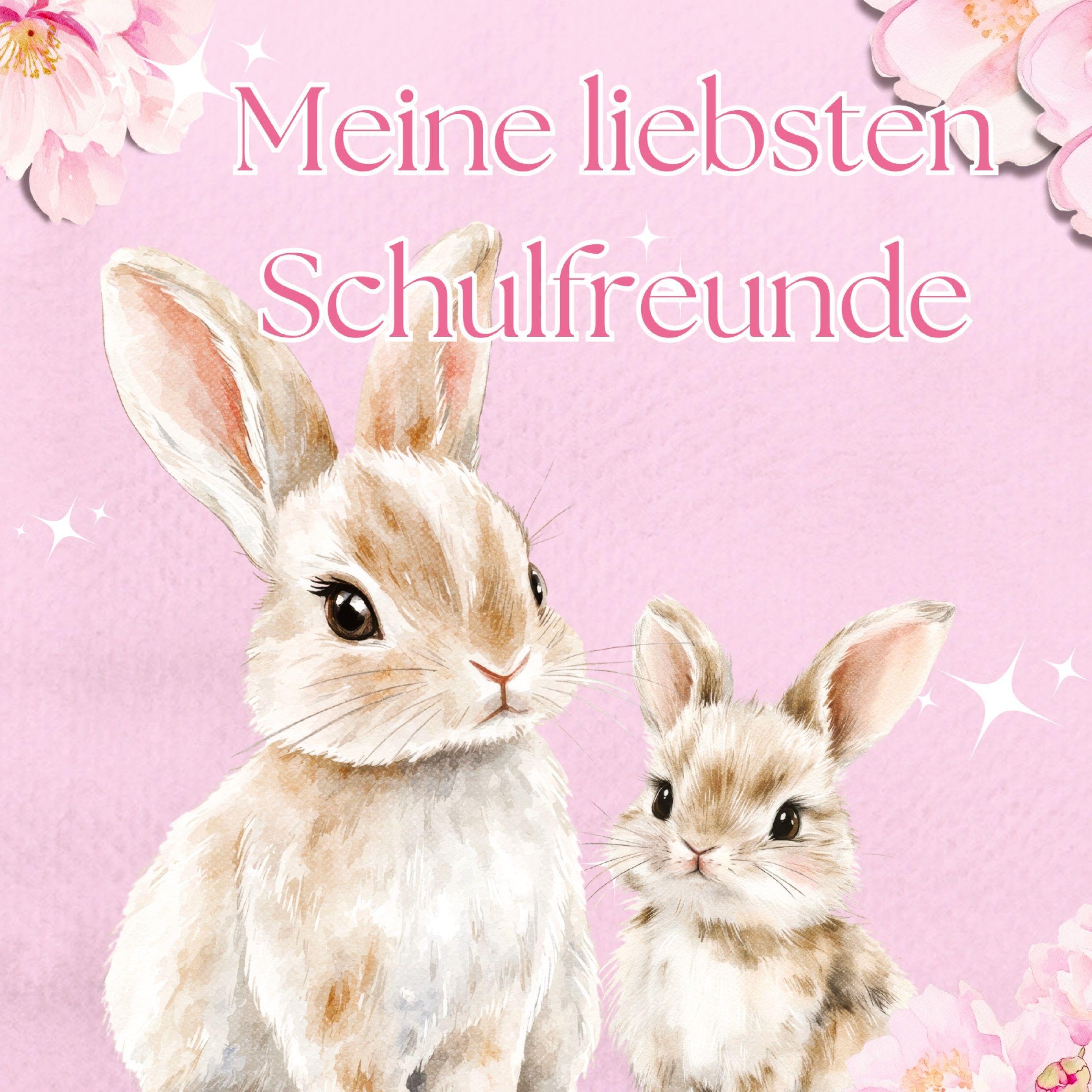 Meine liebsten Schulfreunde: Niedliche Häschen - Ein Ausfüllbuch für Schulkinder